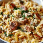 Irresistibly Creamy Chicken Sausage Orzo