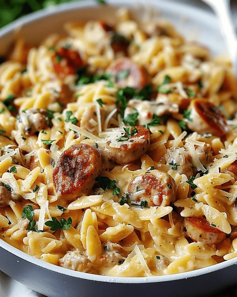 Irresistibly Creamy Chicken Sausage Orzo: A Cozy Weeknight Delight