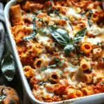 Pasta Bake with Pumpkin Tomato Sauce