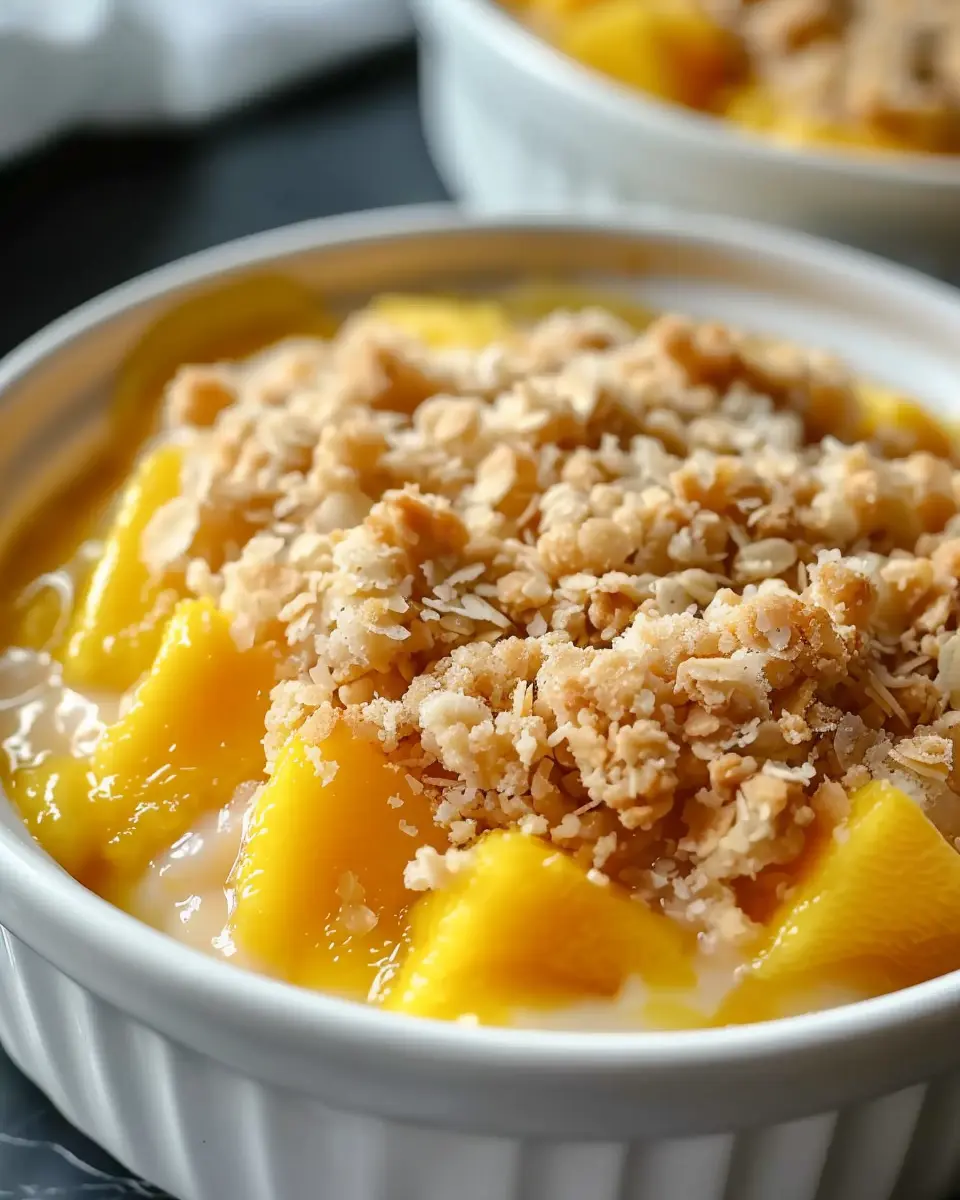 Heavenly Mango Crumble with a Crunchy Surprise for Indulgent Taste