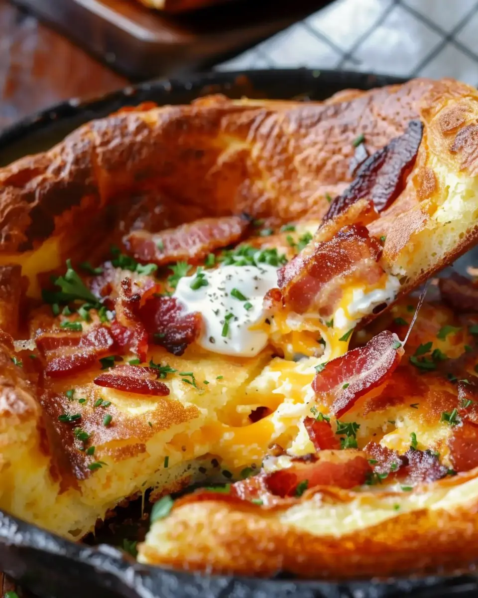 Savory Cheddar Turkey Bacon Dutch Baby: A Fun Homemade Delight