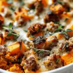 Delicious Fall Sweet Potato and Sausage Casserole