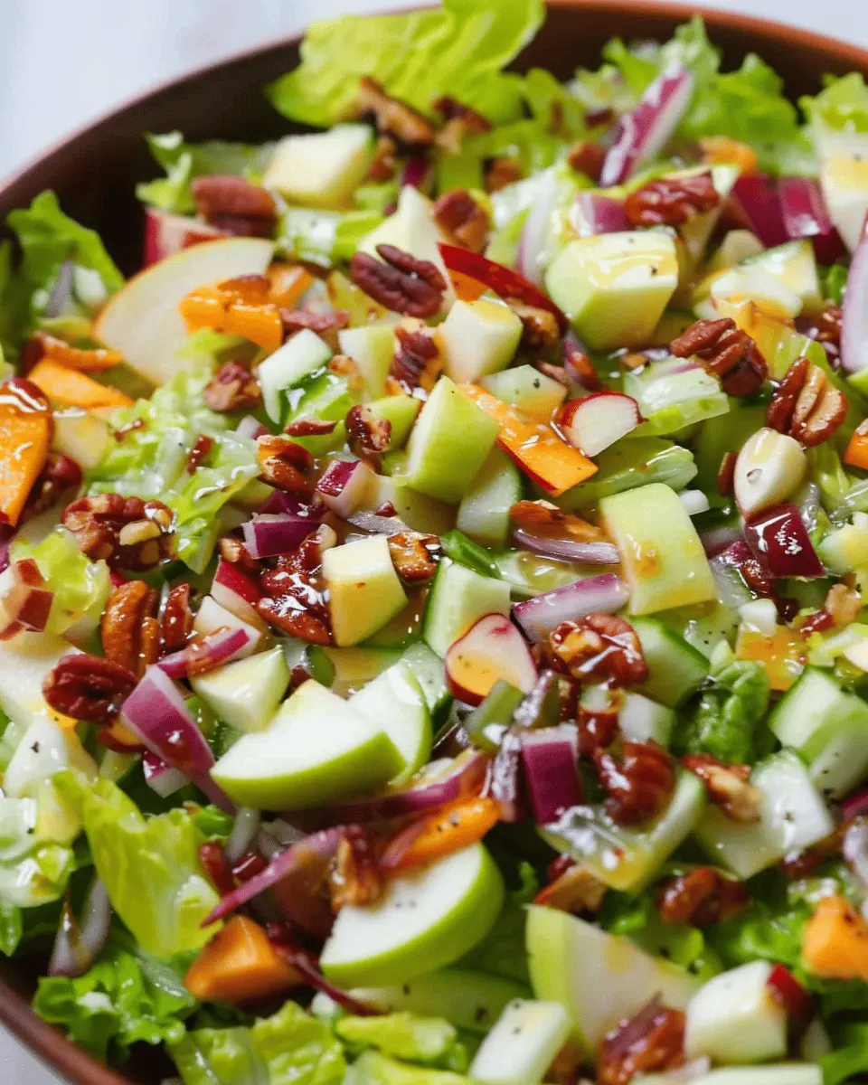 Chopped Autumn Salad with Apple Cider Dressing: A Fresh Twist