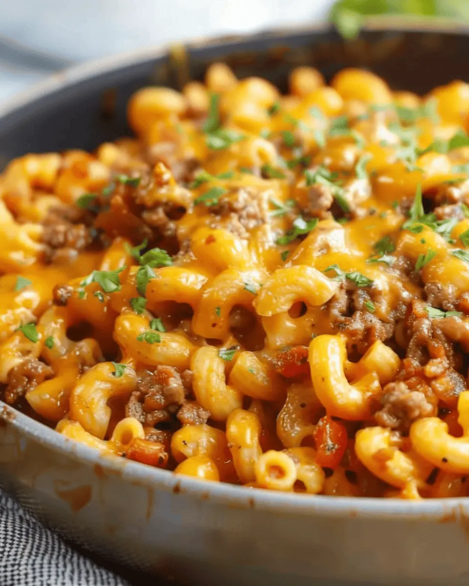 One-Pot Cheeseburger Macaroni: Easy and Indulgent Comfort Food