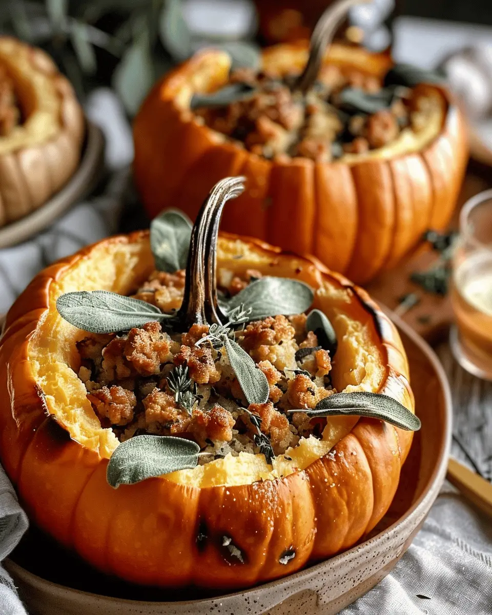 Turkey Sage Stuffed Pumpkins: The Best Cozy Fall Recipe