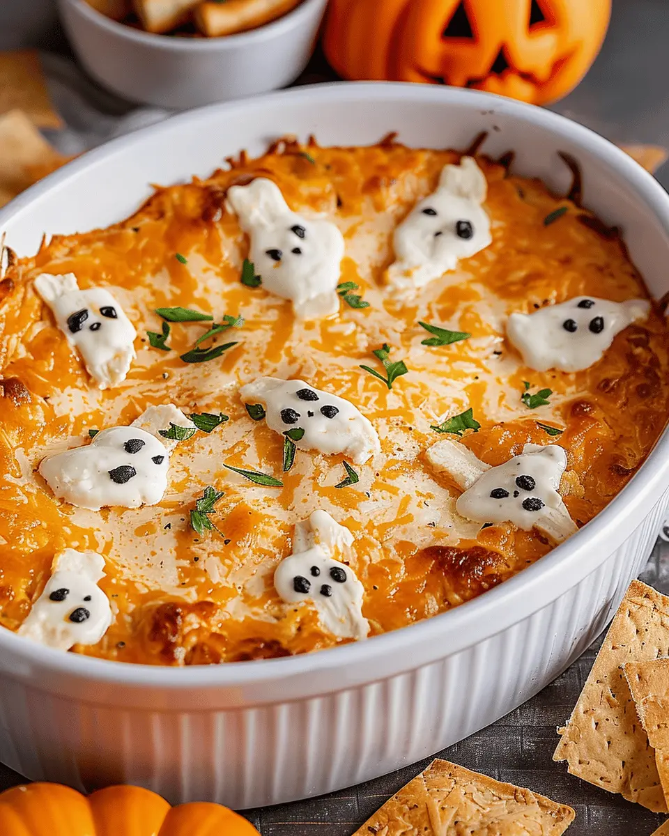 Halloween Buffalo Chicken Dip: Easy &amp; Indulgent Party Favorite