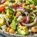 Chickpea Feta Avocado Salad