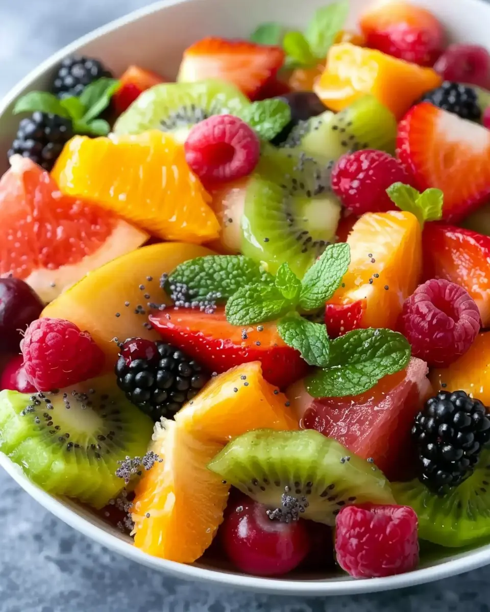 Winter Fruit Salad Delight with Poppy Seed Dressing Recipe