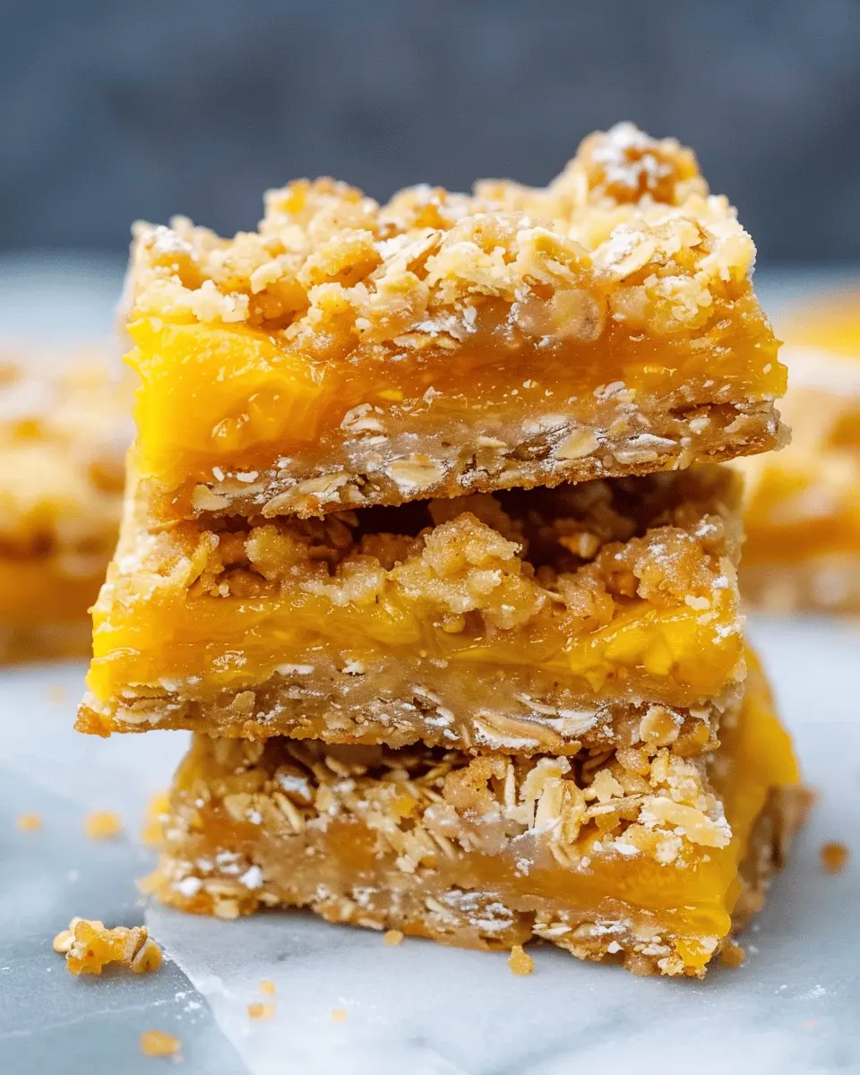 Mango Oatmeal Crumble Bars: Easy and Indulgent Homemade Delight