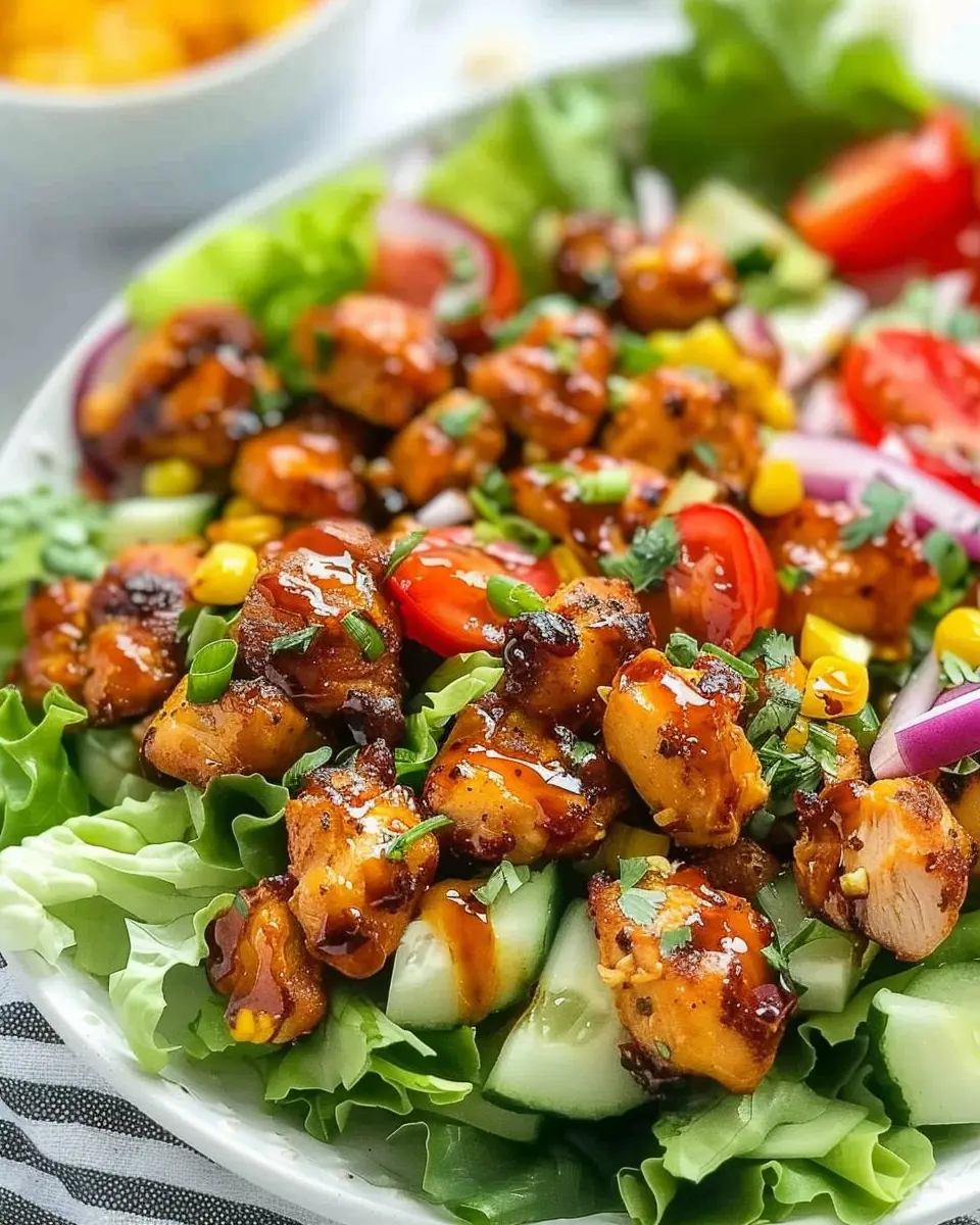 Sweet and Spicy Honey Hot Chicken Salad with Turkey Bacon Delight