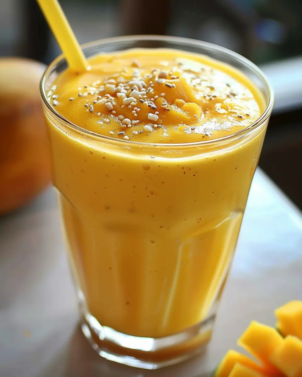 5-Minute Blissful Mango Smoothie: A Joyful Start to Your Day