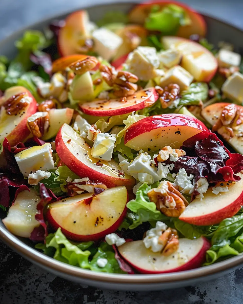 Honeycrisp Apple Feta Salad: A Refreshing Twist with Turkey Bacon