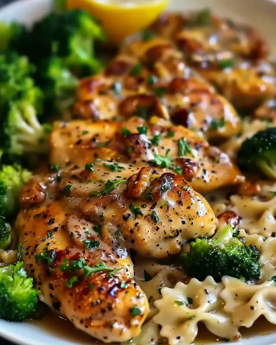 Cowboy Butter Lemon Bowtie Chicken: Easy Recipe with Broccoli
