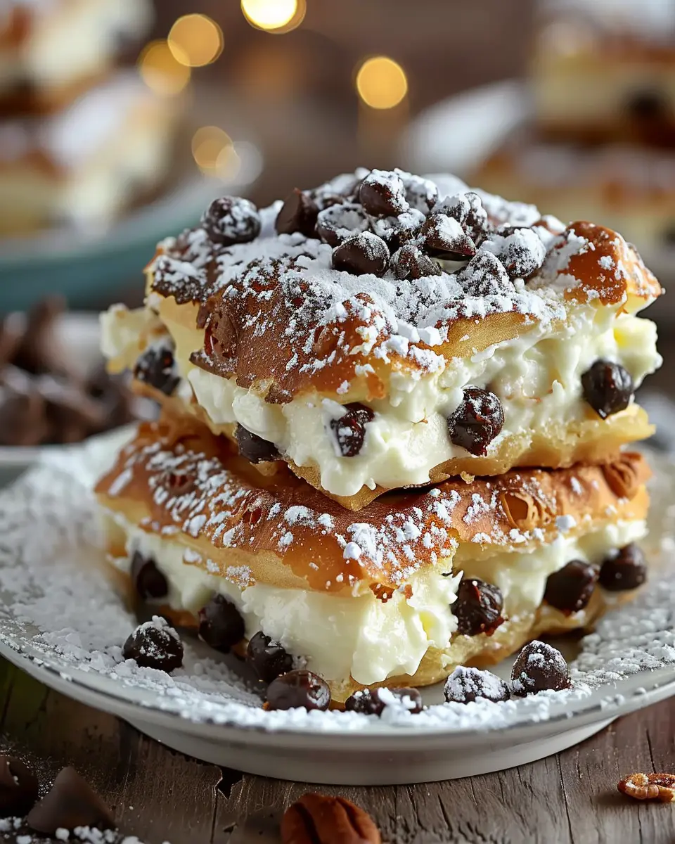 Classic Cannoli Squares: Indulgent Treat for Homemade Delight