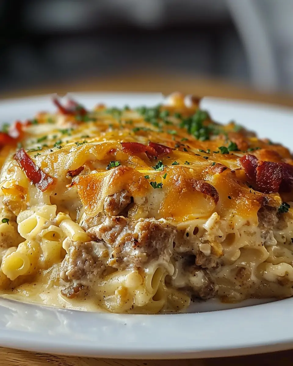 Cowboy Casserole: A Hearty Twist with Turkey Bacon and Chicken Ham