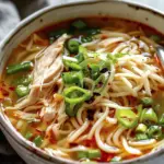 Aromatic Ginger Scallion Chicken Noodle Soup