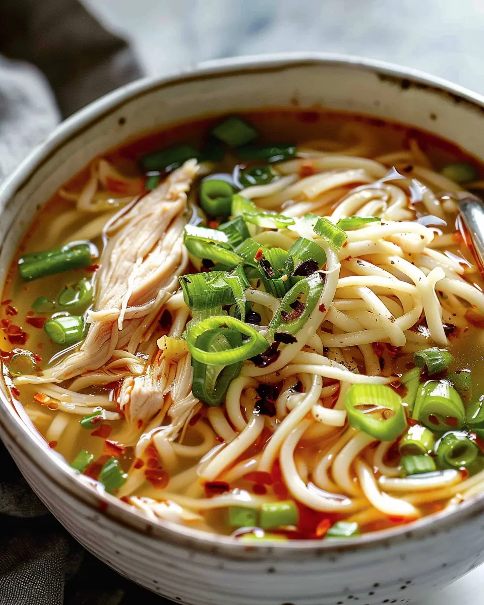 Aromatic Ginger Scallion Chicken Noodle Soup: A Cozy Comfort Food