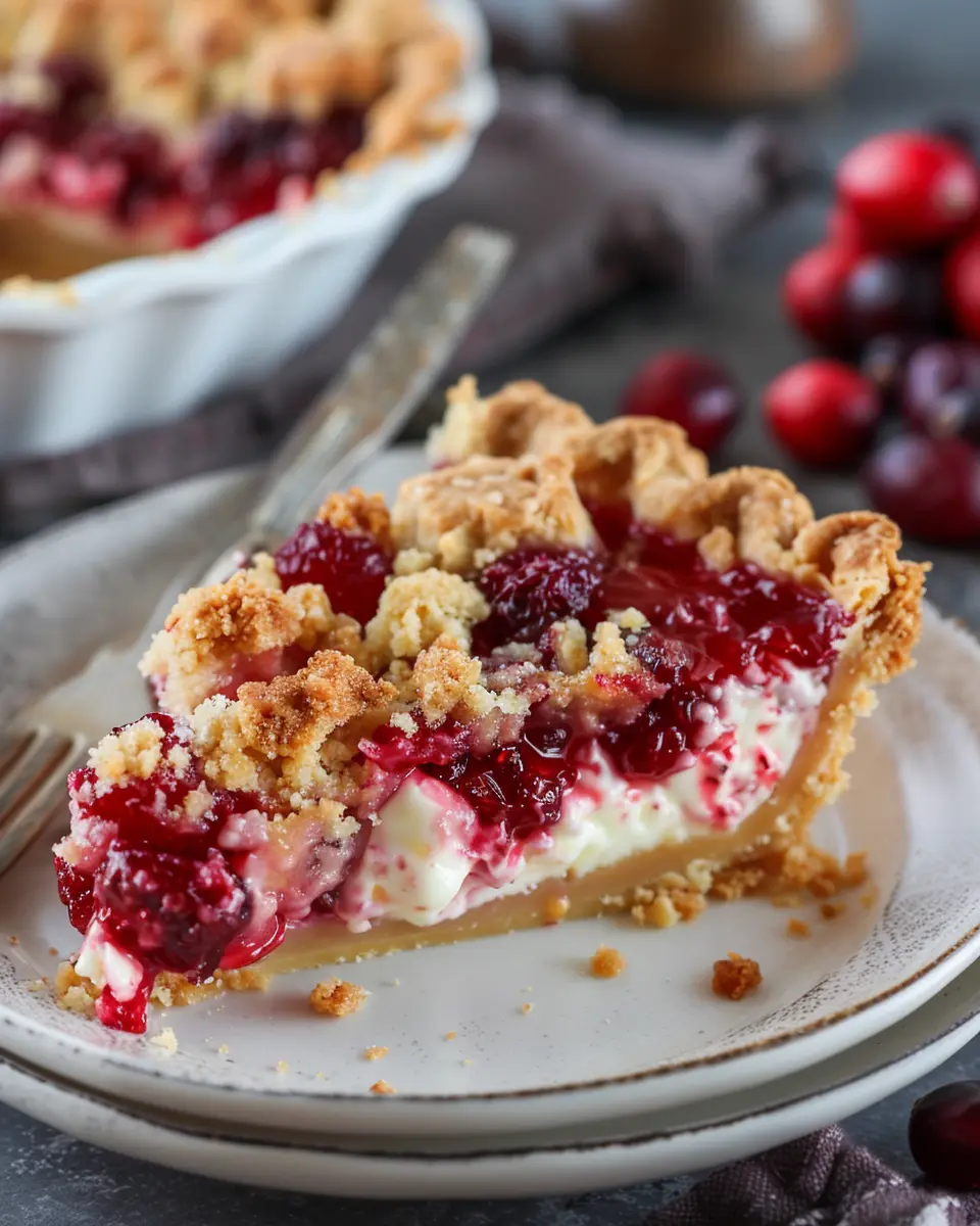 Cranberry Cream Cheese Crumb Pie: The Best Homemade Delight