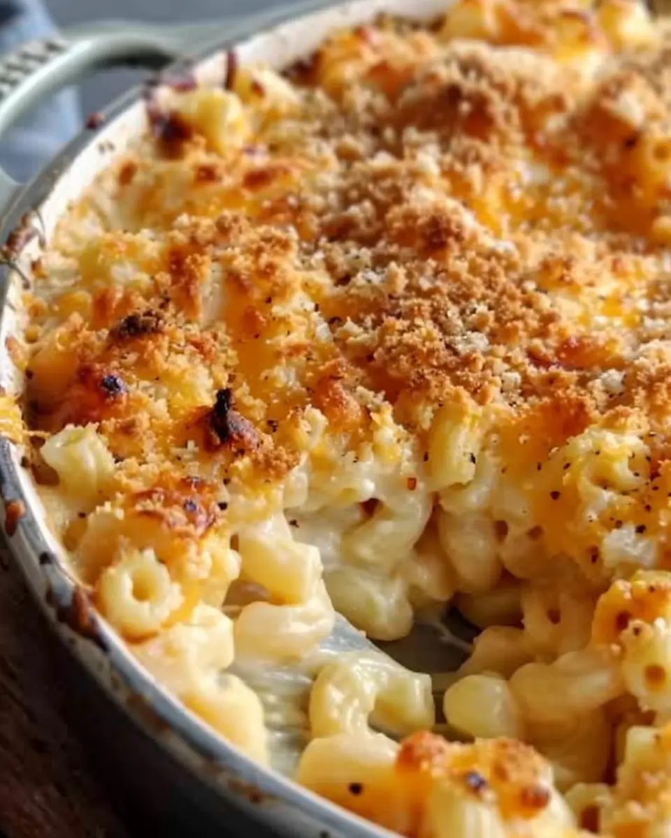 Baked Mac and Cheese: Indulgent Comfort Food with Turkey Bacon