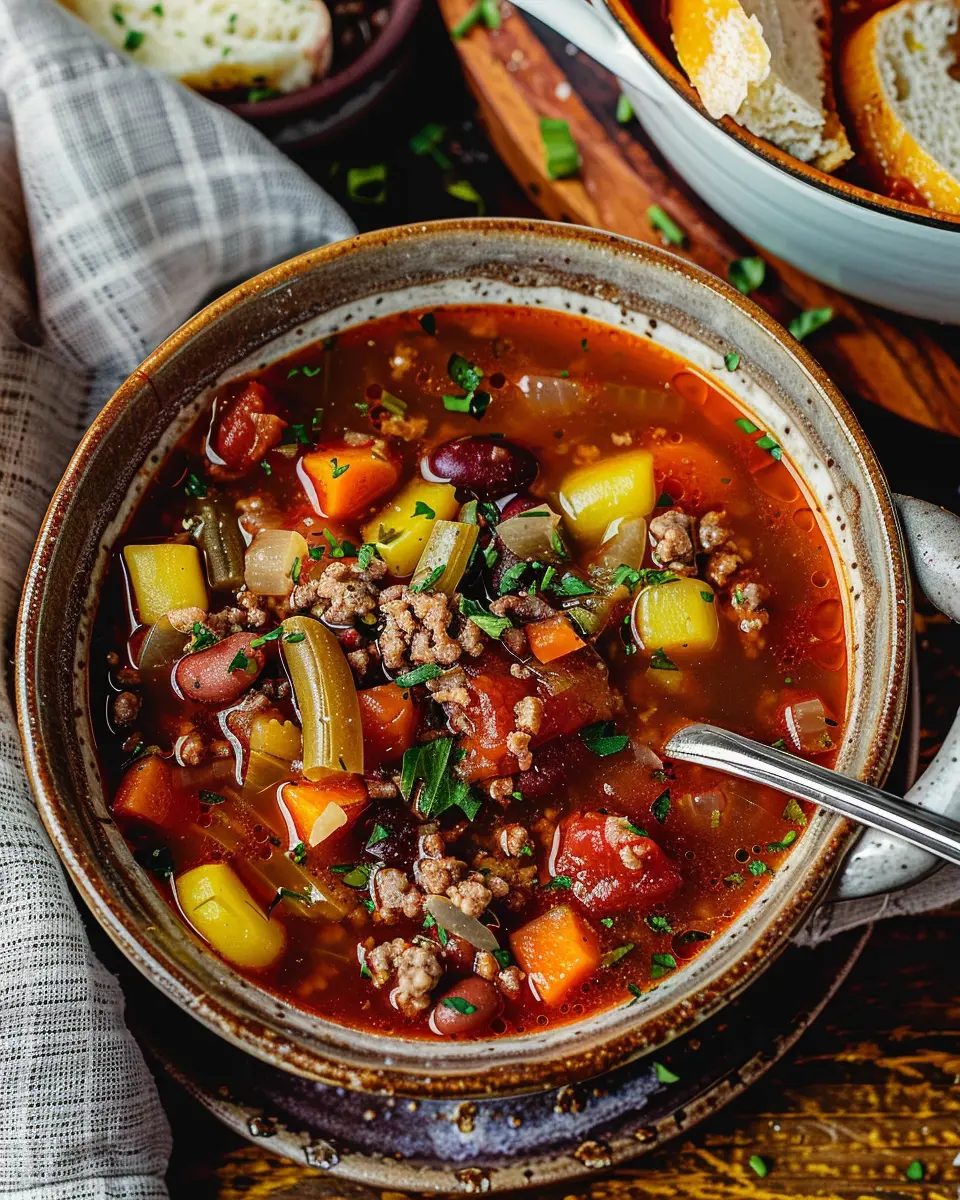 Cowboy Soup: A Hearty Dish with Turkey Bacon and Chicken Ham