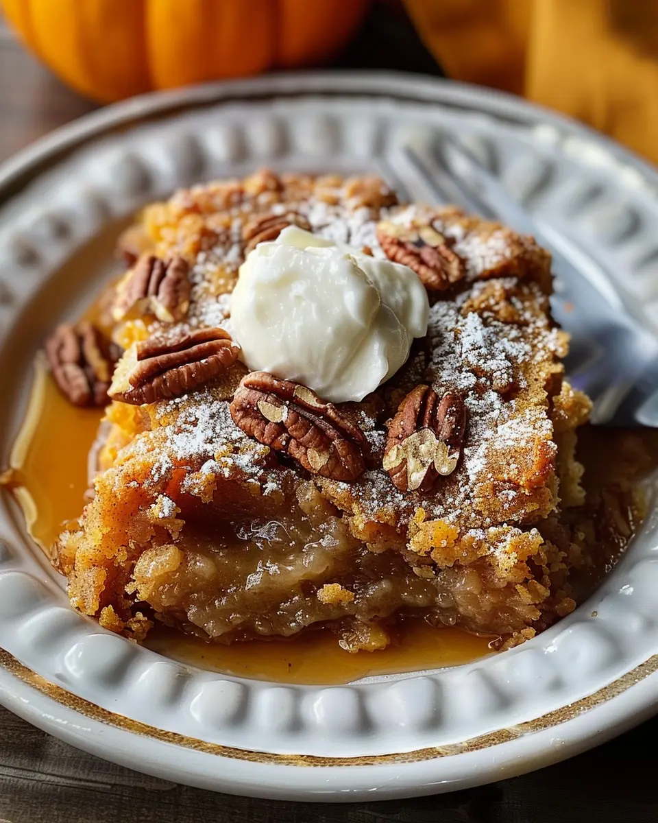 Print Recipe Pumpkin Pecan Cobbler for an Indulgent Fall Treat