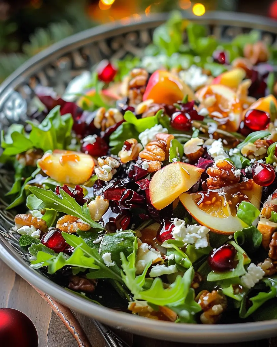 Christmas Salad with Honey Mustard Dressing: A Fresh &amp; Festive Delight