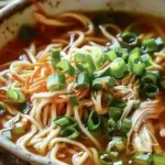 Aromatic Ginger Scallion Chicken Noodle Soup