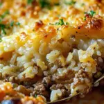 French Onion Ground Beef and Rice Casserole