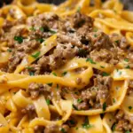 One-Pot Creamy Beef and Garlic Butter Pasta