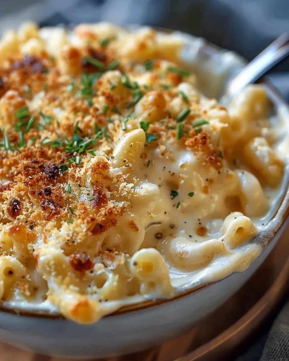 Cozy Creamy Mac and Cheese with Turkey Bacon and Chicken Ham Recipe