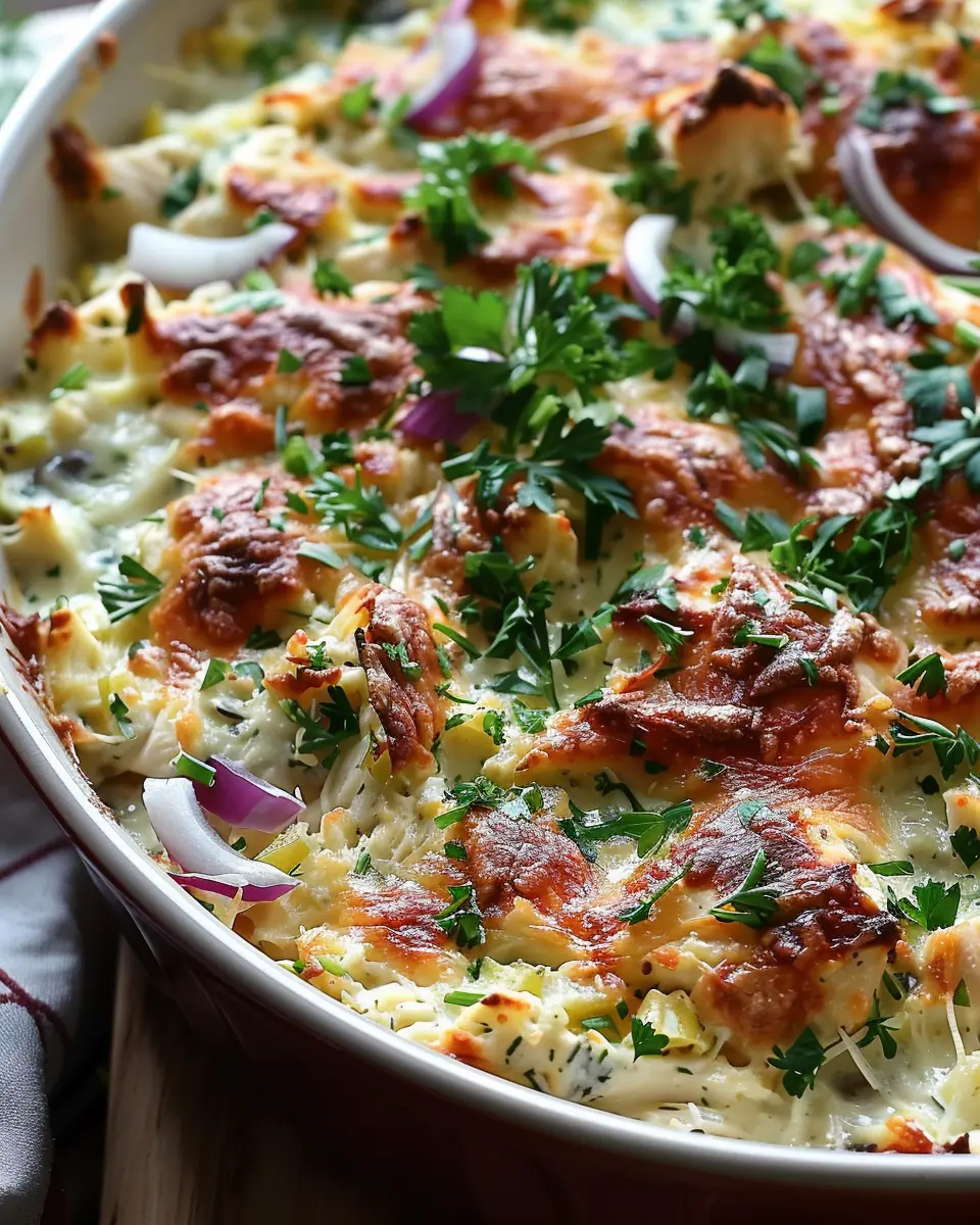 Dump-and-Bake Chicken Tzatziki Casserole: Easy Family Delight