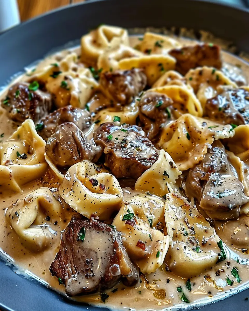Cracked Garlic Steak Tortellini in Creamhouse Sauce Bliss – The Best Comfort Food
