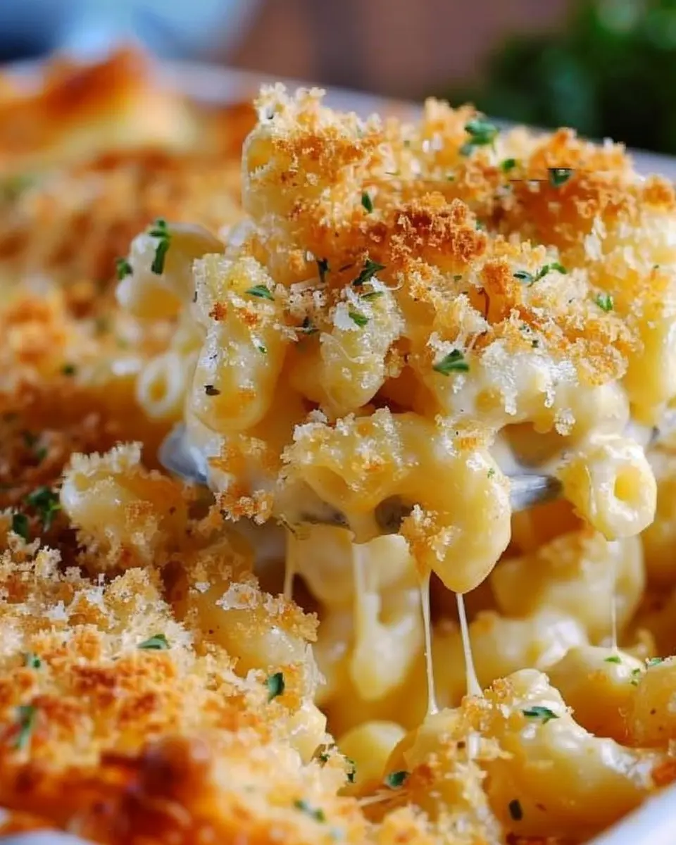 The Best Homemade Baked Mac and Cheese with Turkey Bacon Delight