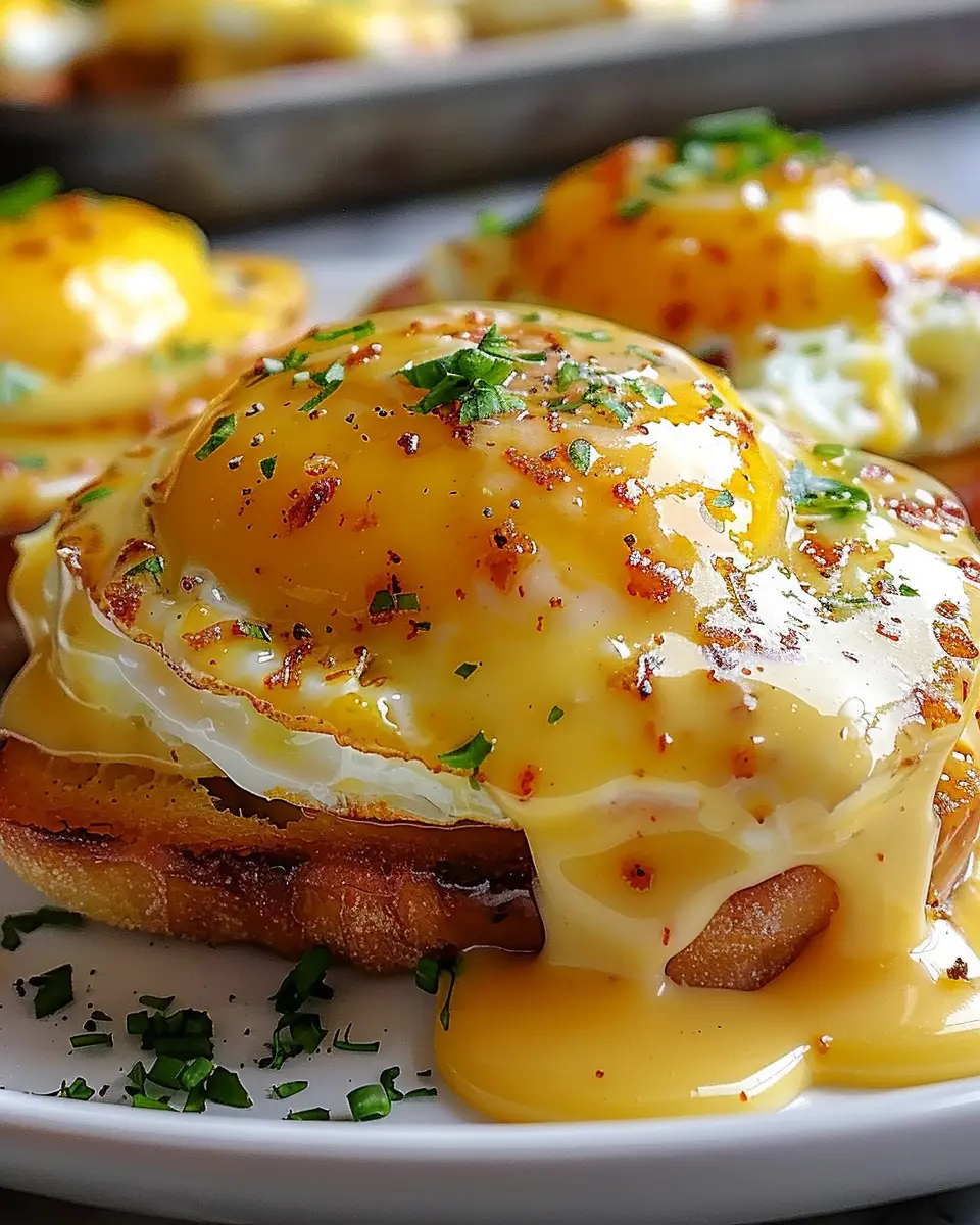 Best Eggs Benedict Casserole with Turkey Bacon and Chicken Ham