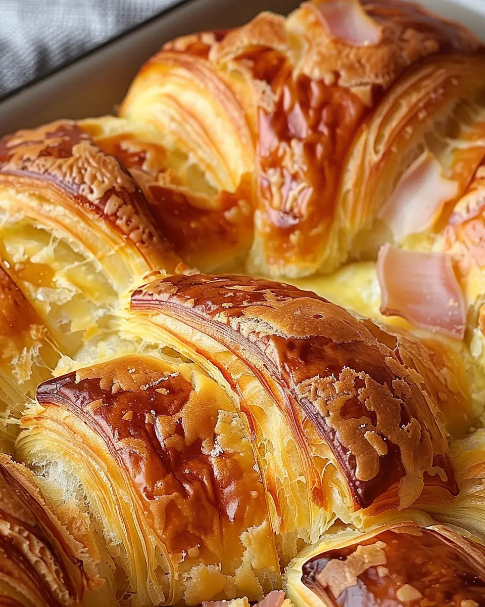 Croissant Bake Delight: Easy Turkey Bacon and Chicken Ham Recipe