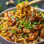 Sticky Garlic Chicken Noodles Recipe