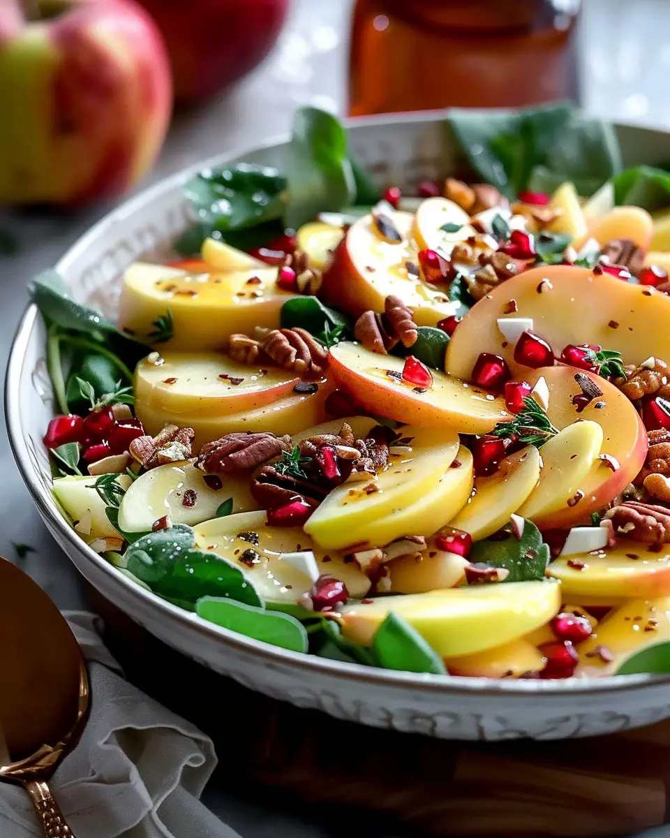 Sweet Christmas Apple Salad: Easy Recipe with Turkey Bacon Delight