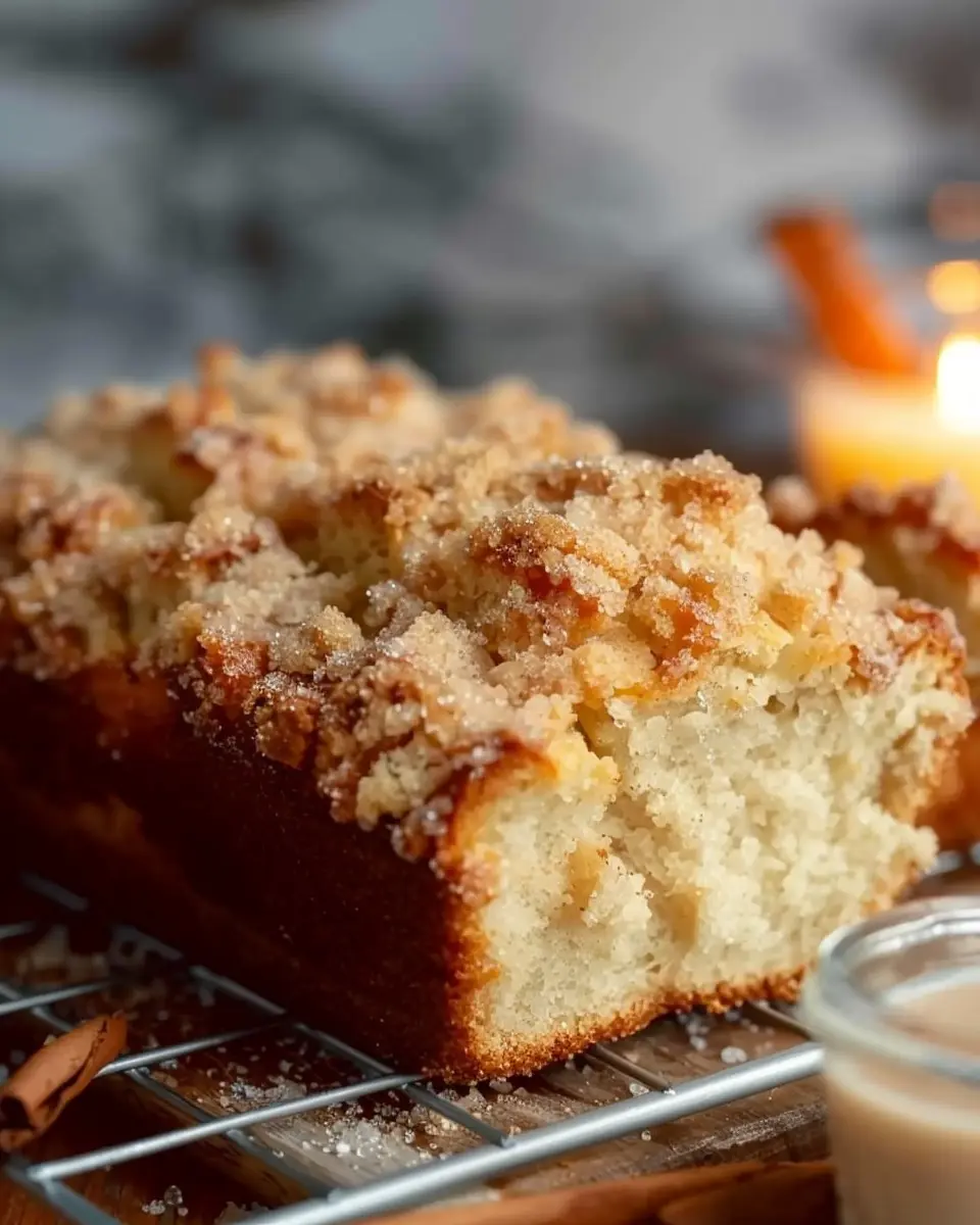 Vanilla Eggnog Bread with Crumb Topping: A Cozy Holiday Delight