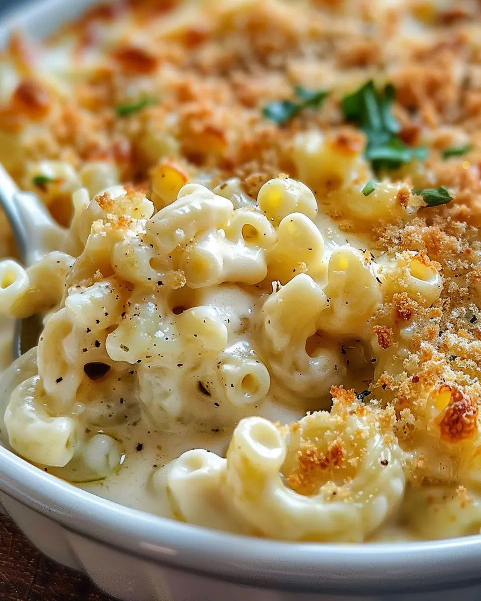 Mac and Cheese Bliss: Indulgent Turkey Bacon and Chicken Ham Delight