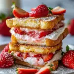 Fried Strawberry Cheesecake Sandwiches
